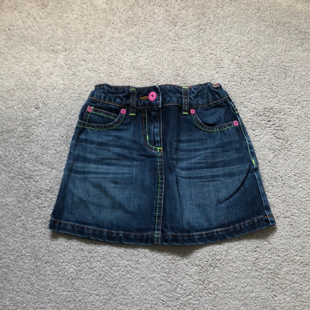 Girls Mini Boden Denim Mini Skirt